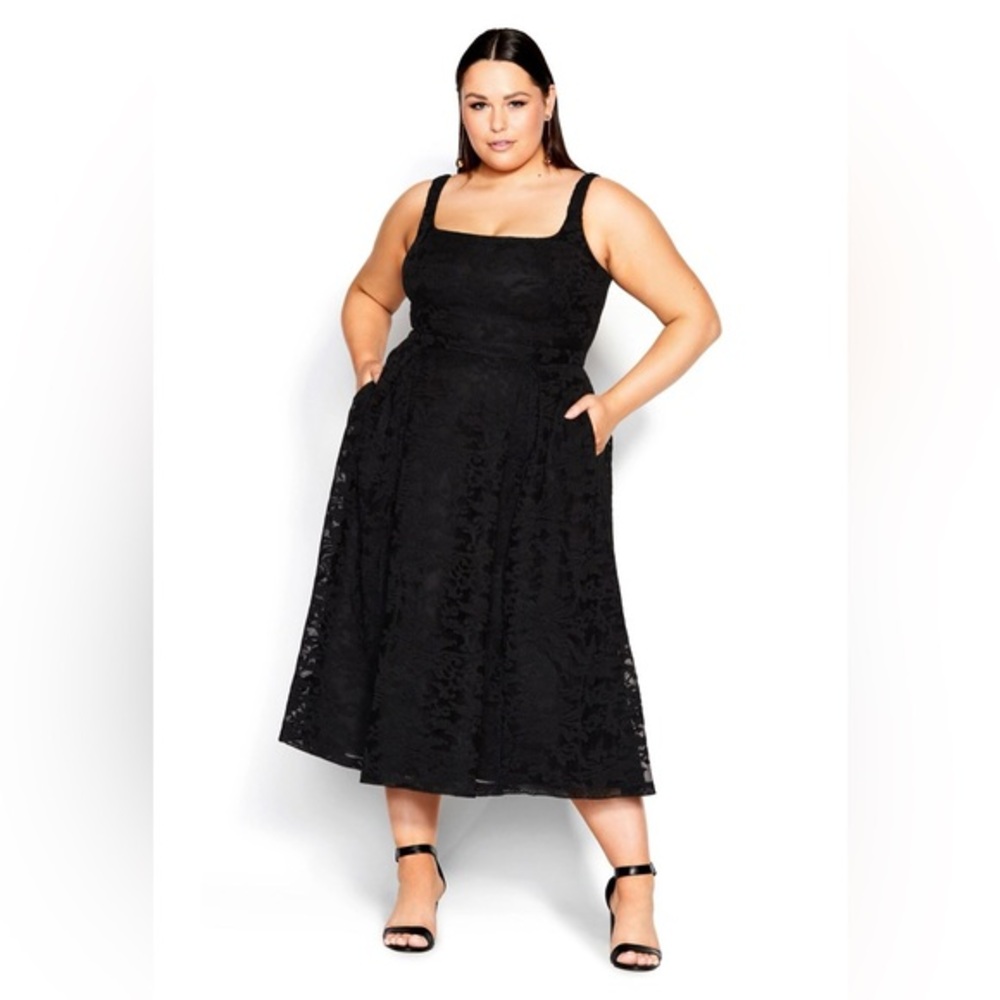 NWT City‎ Chic Jackie O Black Lace Dress Size M/18
Evening Party Holiday Dress